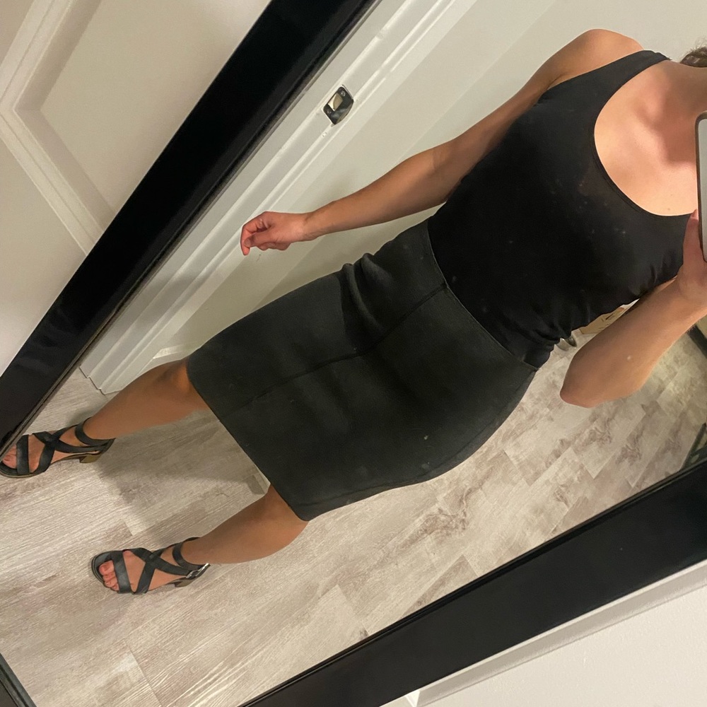 Gray Pencil Skirt